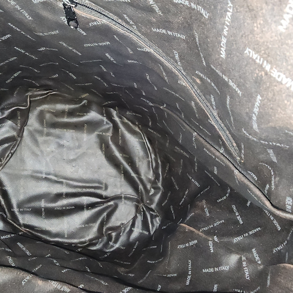 Marco Valentino Black Leather Bucket Bag Large Shoulder Bag - Picture 8 of 16